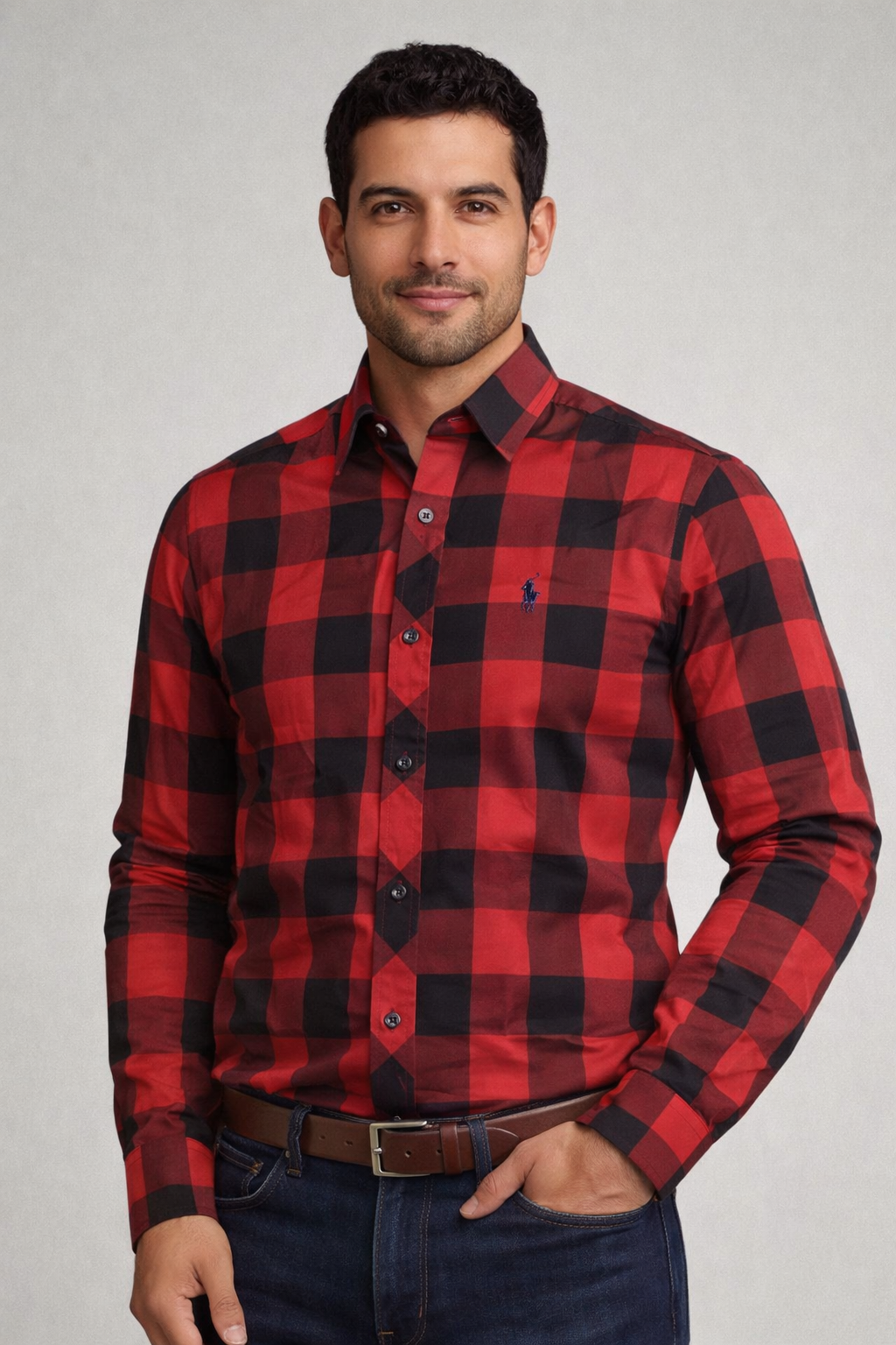 CAMISA SOCIAL MANGA LONGA XADREZ RALPH LAUREN