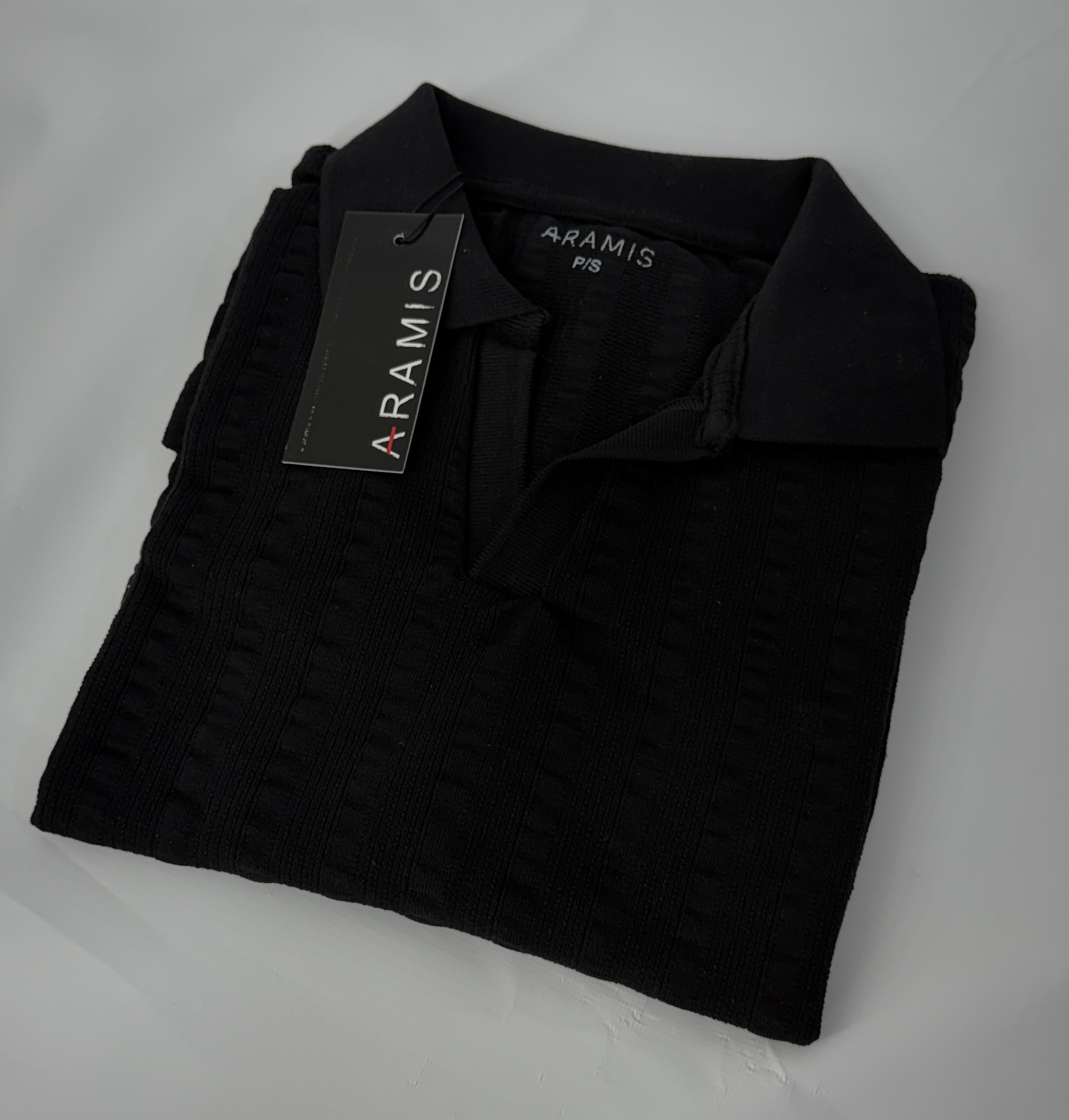 CAMISA POLO GOLA V TEXTURIZADA ARAMIS