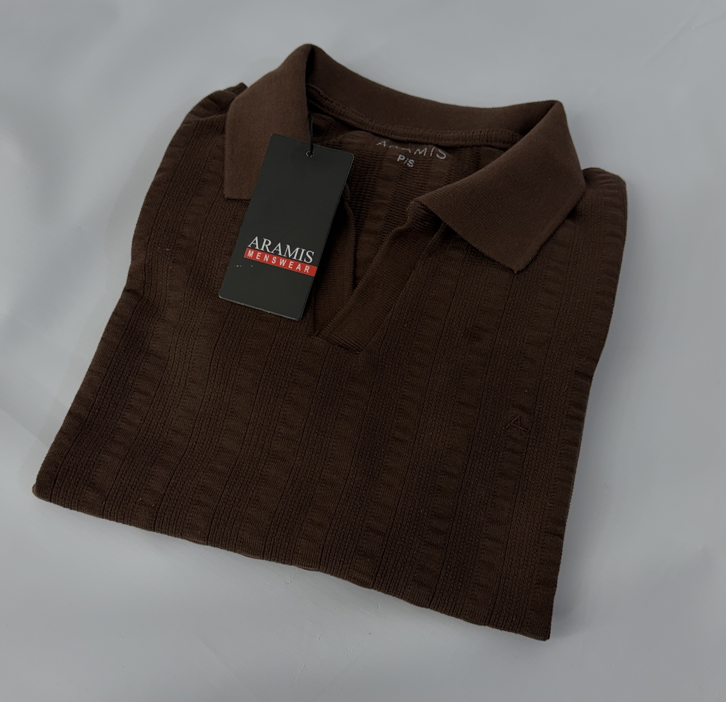 CAMISA POLO GOLA V TEXTURIZADA ARAMIS