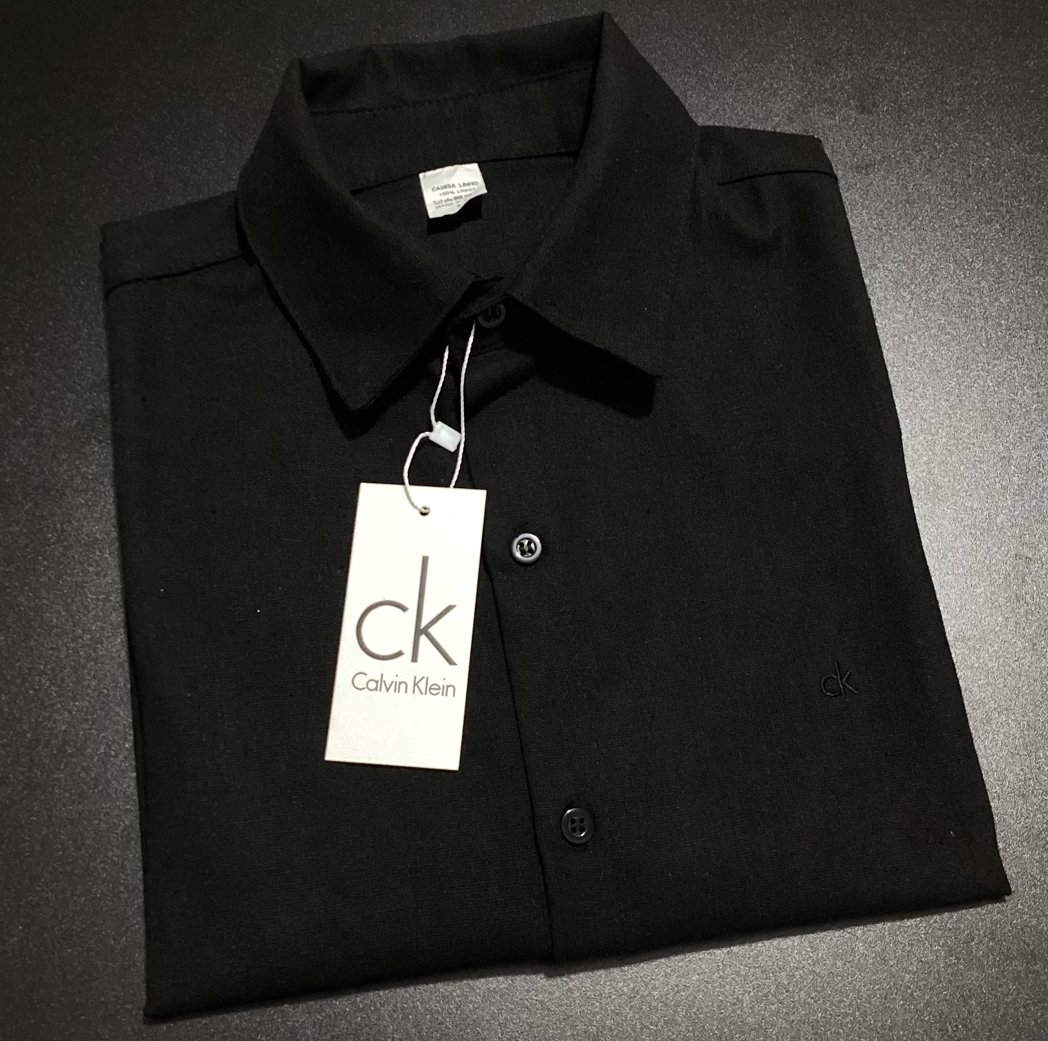 CAMISA SOCIAL LINHO CALVIN KLEIN