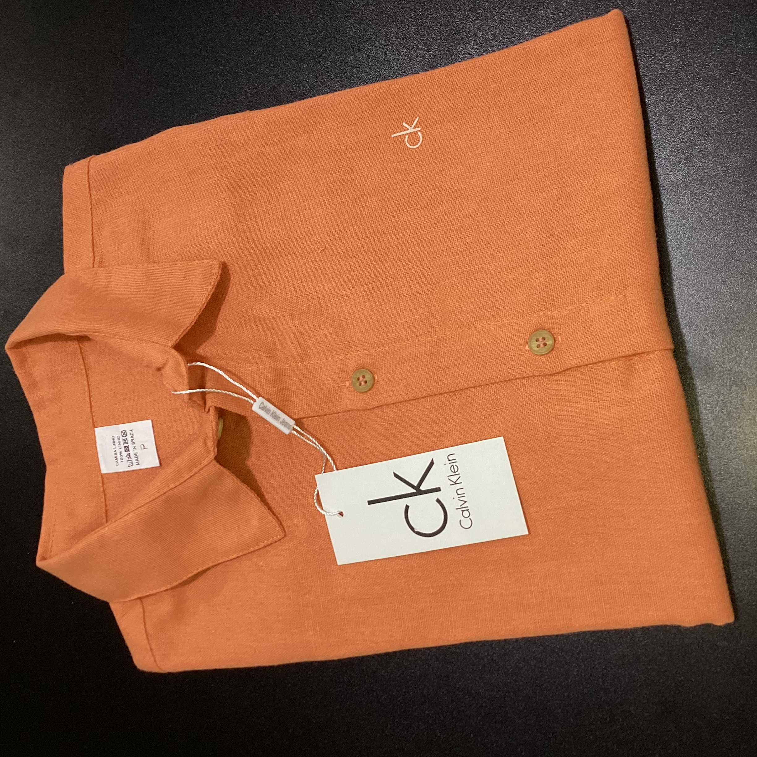 CAMISA SOCIAL LINHO CALVIN KEIN