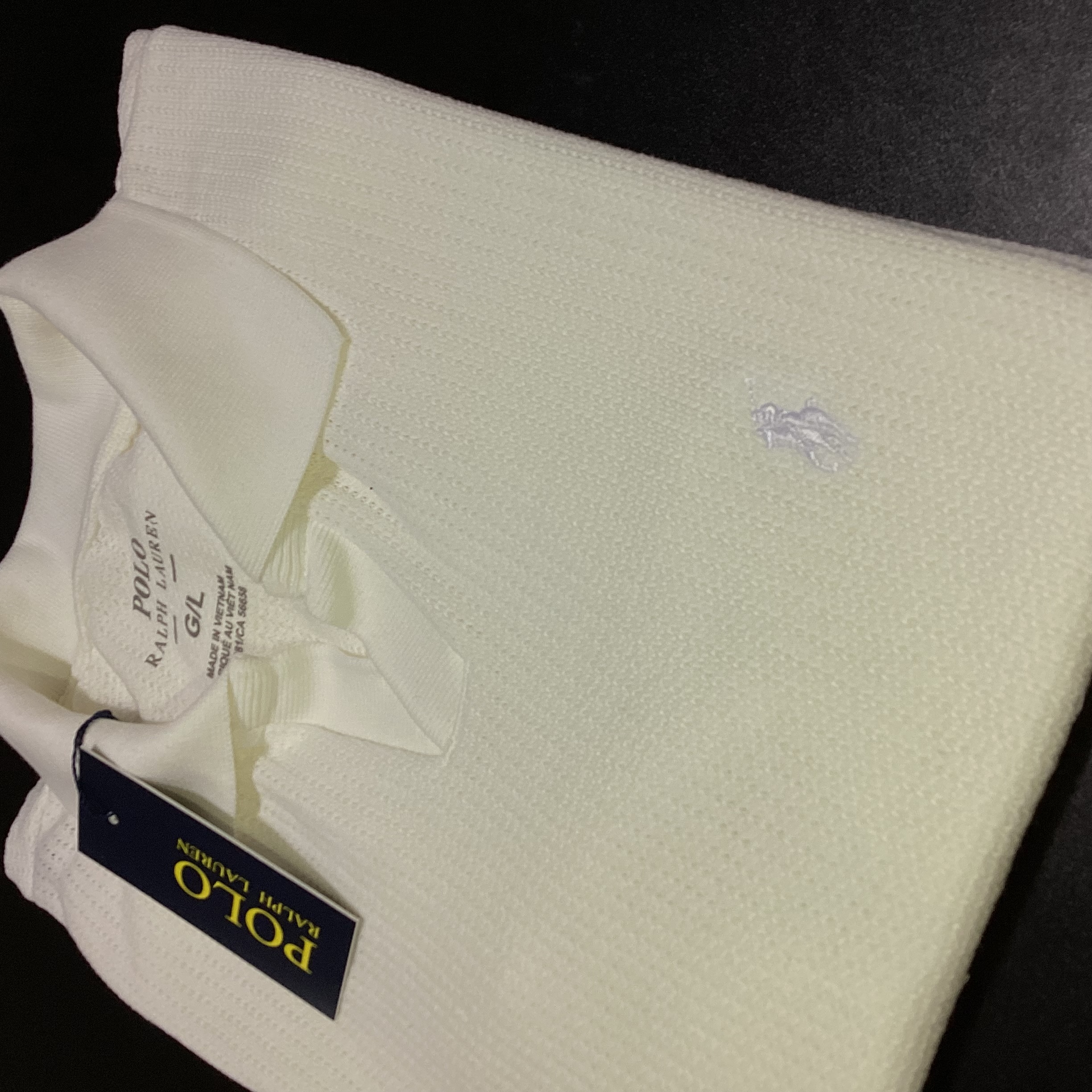 CAMISA POLO TEXTURIZADA GOLA V RALPH LAUREN