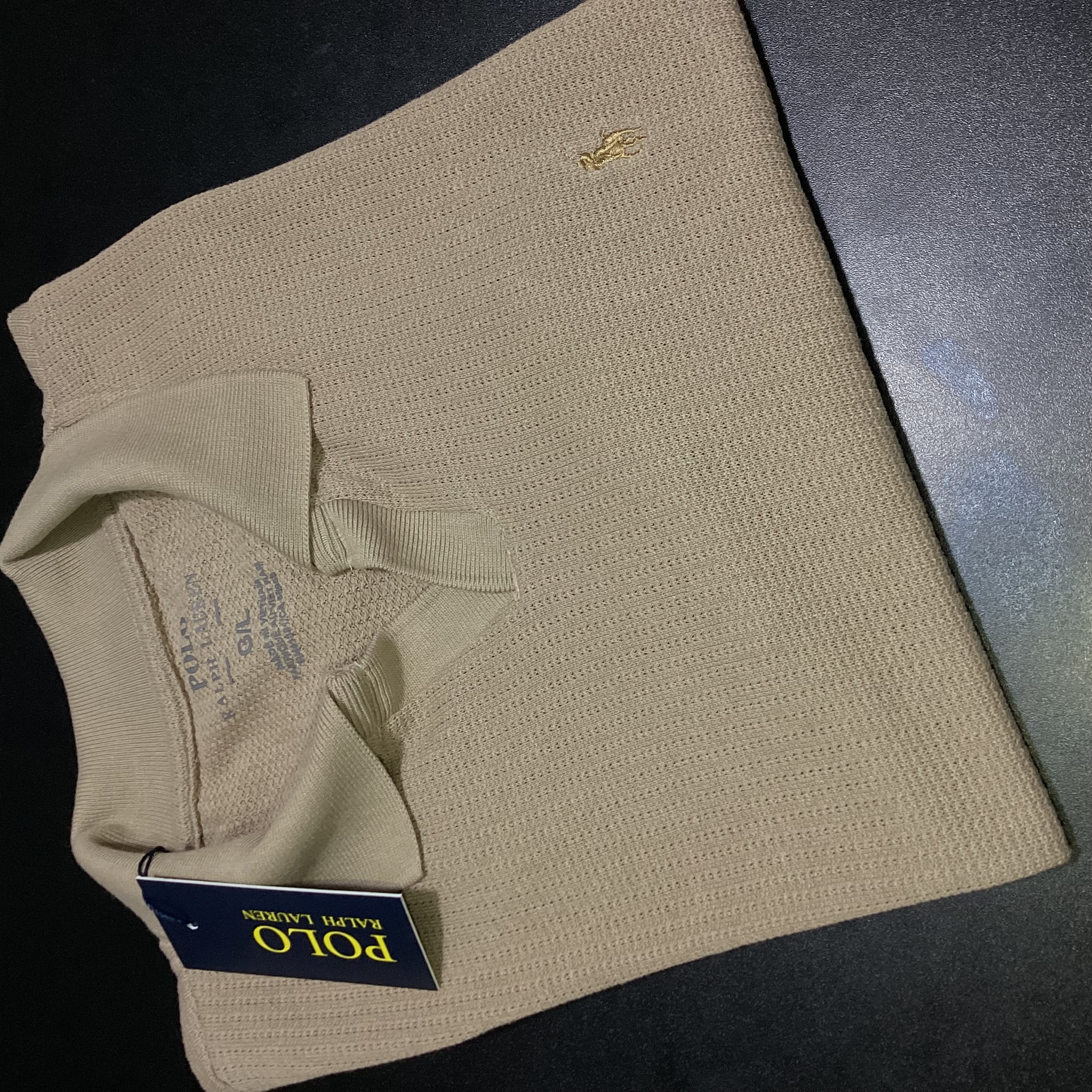 CAMISA GOLA V TEXTURIZADA RALPH LAUREN