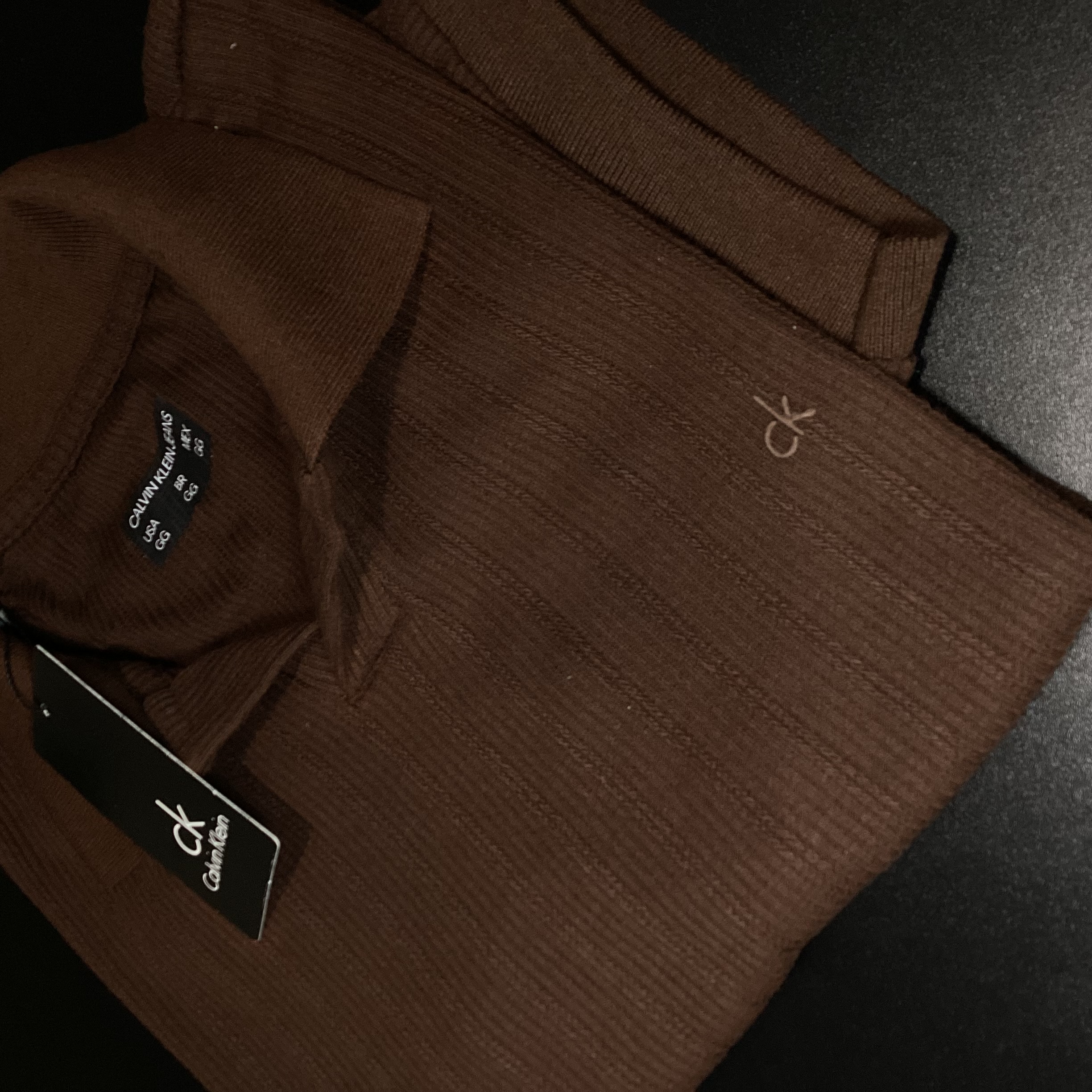 Foto 2 de CAMISA POLO GOLA V TEXTURIZADA CALVIN KLEIN