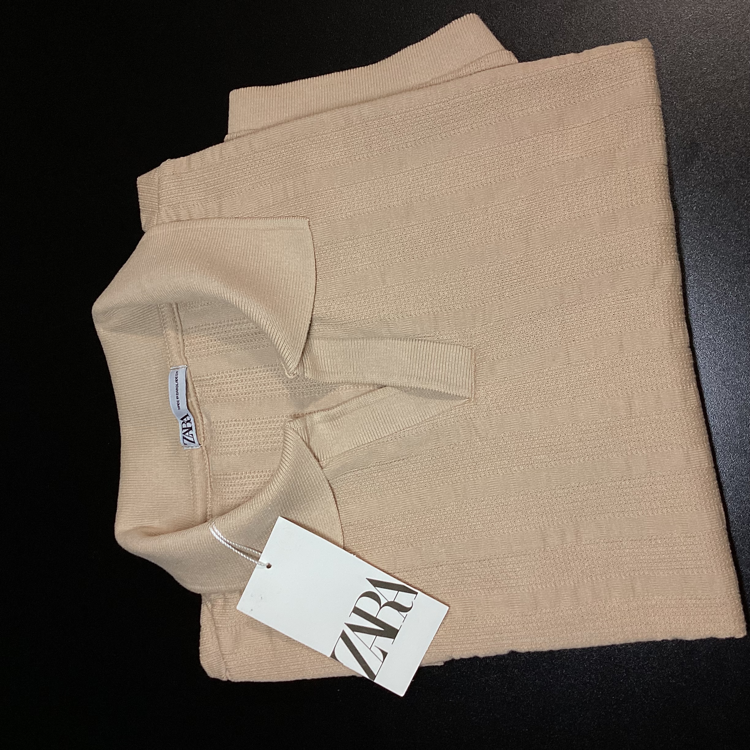 CAMISA POLO TEXTURIZADA GOLA V ZARA