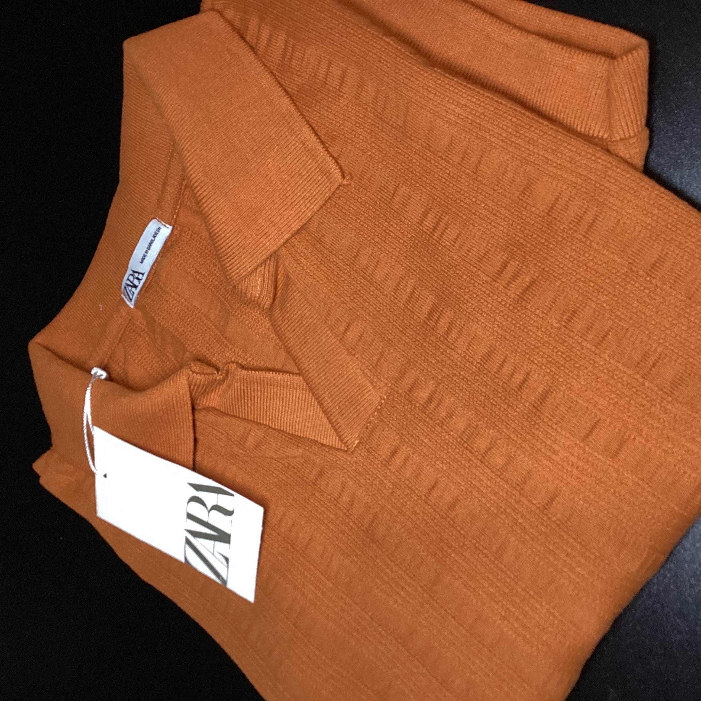 Foto 2 de CAMISA POLO TEXTURIZADA GOLA V ZARA