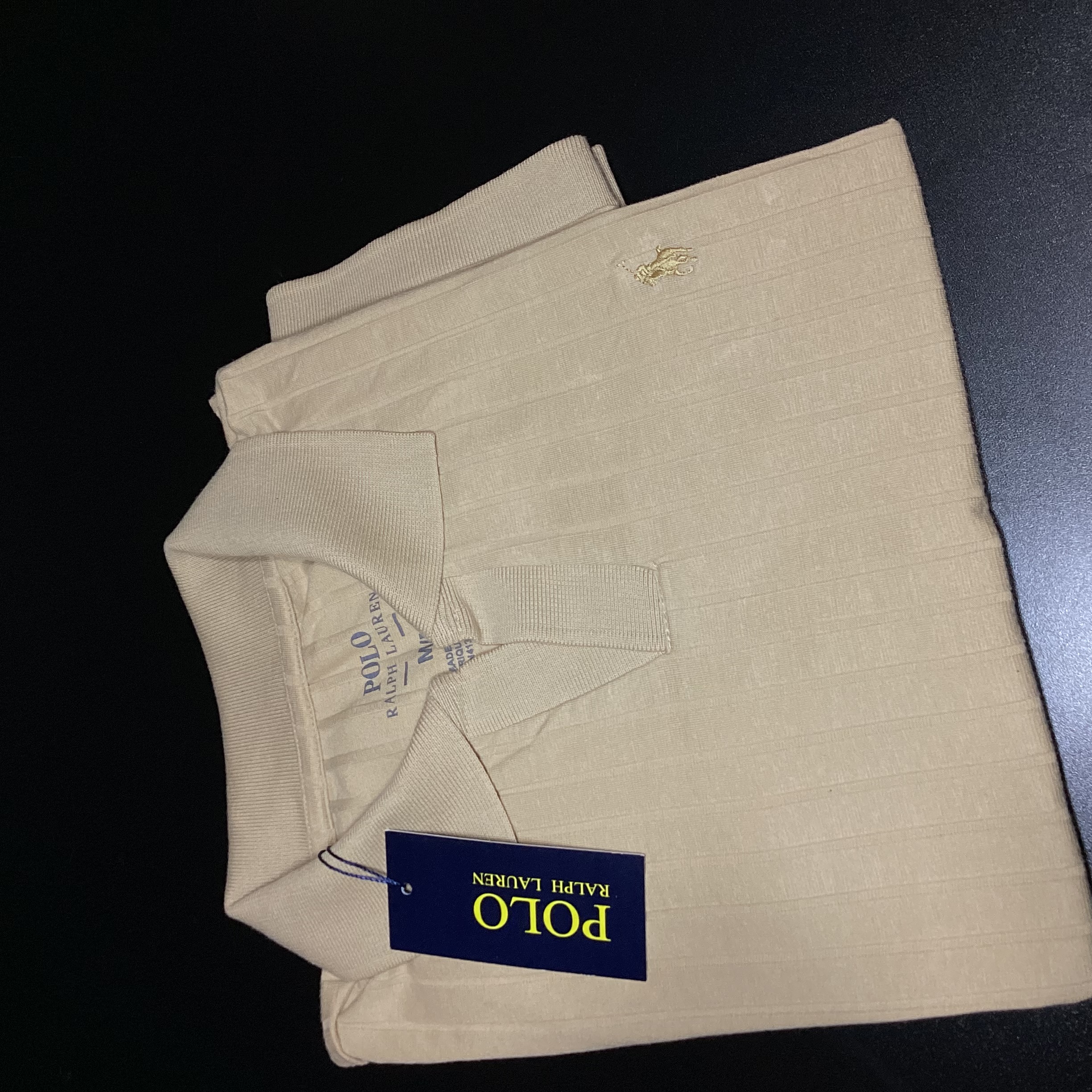 CAMISA POLO TEXTURIZADA GOLA V RALPH LAUREN
