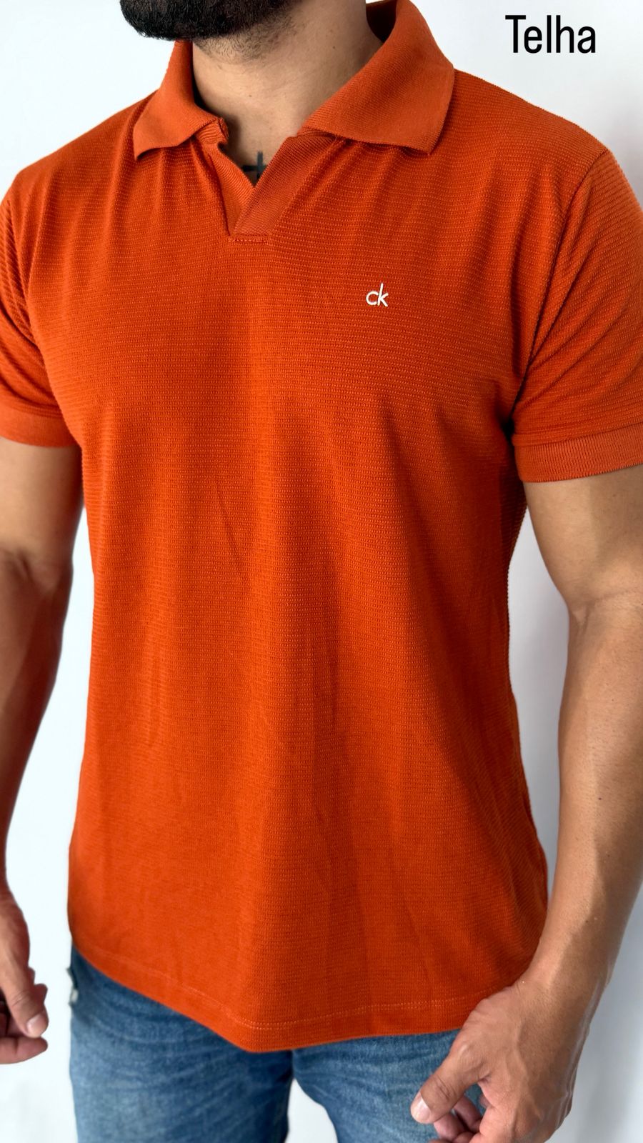 CAMISA POLO GOLA V CALVIN KLEIN
